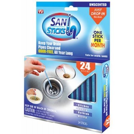 SANI STICKS Deodorizing Multi-Purpose Cleaner No Scent Concentrated Stick, 24PK 40616